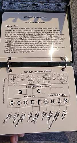 British/NATO Water testing Kit Poisons No.2 Mk 1