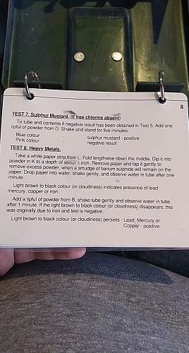 British/NATO Water testing Kit Poisons No.2 Mk 1