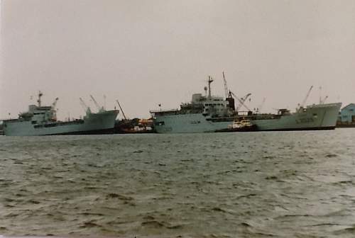 Falklands War Royal Fleet Auxillary photos.