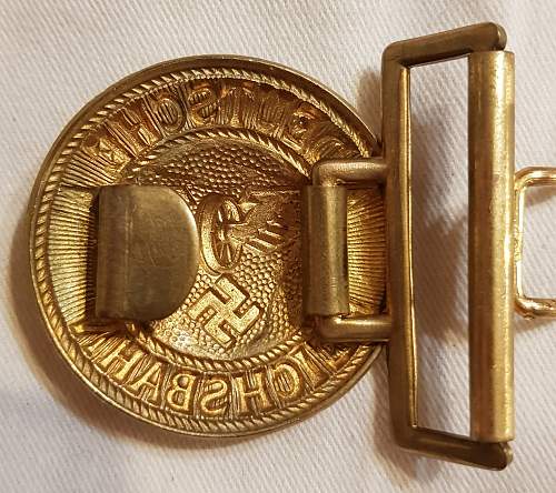 Rare DRB officer buckle in gold