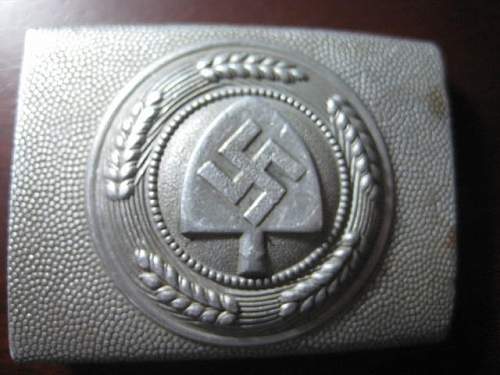 Reichsarbeitsdienst buckle by Assman