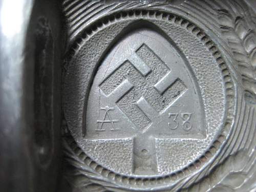 Reichsarbeitsdienst buckle by Assman