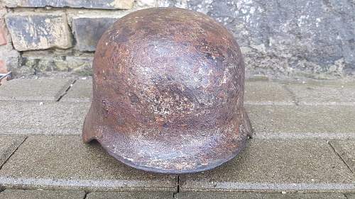WW2 period German helmet from Estonia? Need help determining authenticity please.