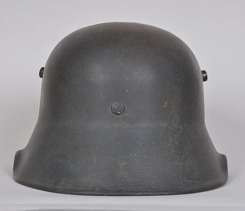 German m18 ear cut out relic helmet number