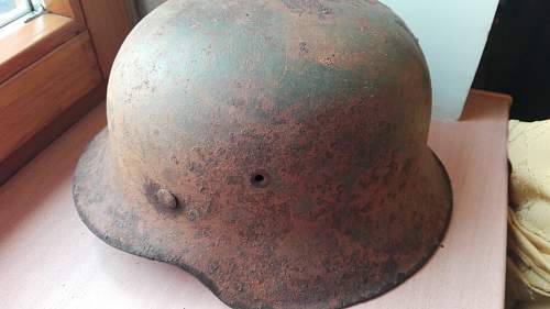 Almost complete german M42 helmet (dug find)