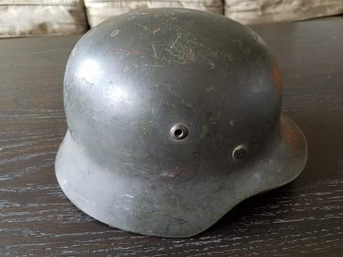 M35 German helmet re-issue for review. Looks right to me - thoughts appreciated!