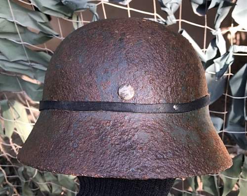 Nice german m35 dd dug relic helmet I bought