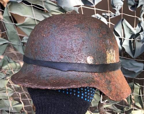 Nice german m35 dd dug relic helmet I bought