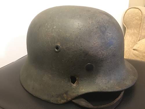 M40 Heer helmet recovered from clay