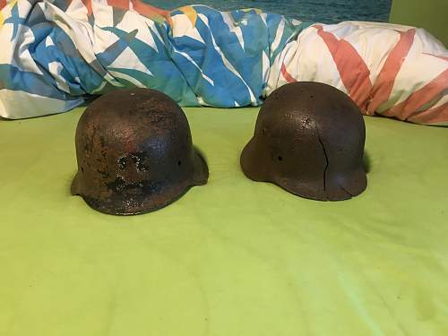 My new relic german M35 and M42 helmets