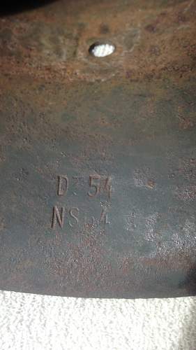 NS64 early ND M42 helmet semi-relic