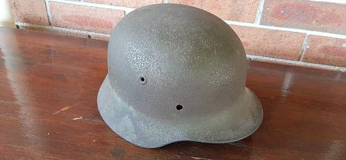 Cammo? Luftwaffe helmet shell - named to transport soldat