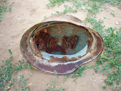 German helmet from Stalingrad