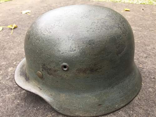 My new Italian front (?) M40 helmet.