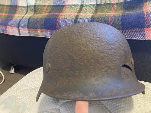 M40 helmet found near the don river in a village.  What do you guys think first helmey