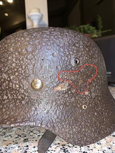 Ground dug m35 dd luftwaffe helmet