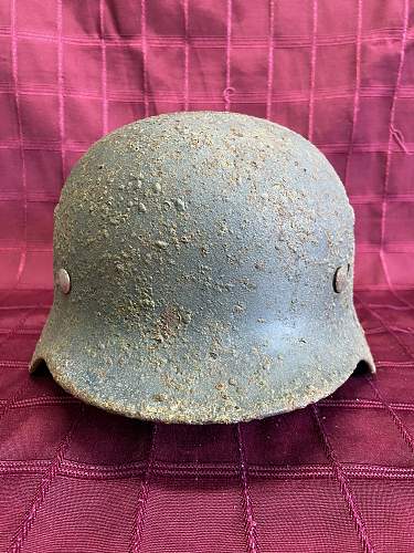 Wehrmacht helmet M35 / from Smolensk