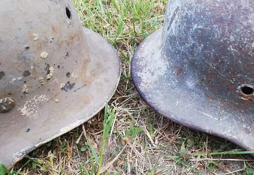 Stahlhelm M40 SD WH field repaint.