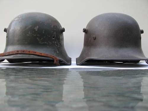 German m18 ear cut out relic helmet number