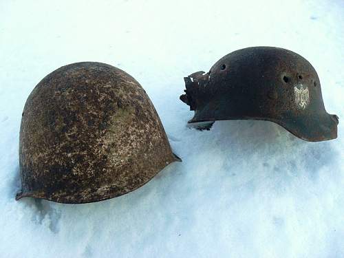 German helmet from Stalingrad