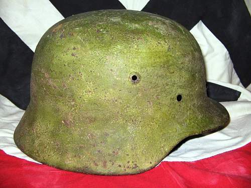 My German WWII relic helmet collection