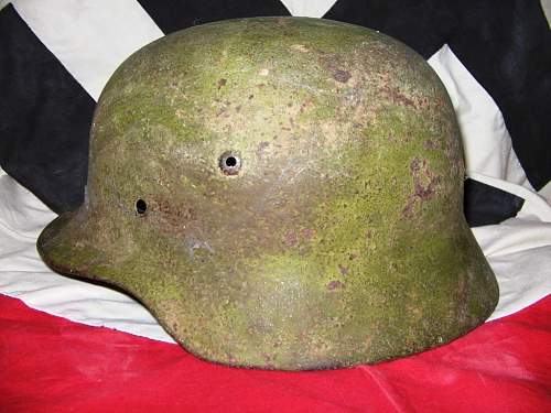 My German WWII relic helmet collection