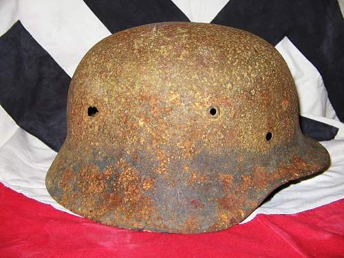 My German WWII relic helmet collection