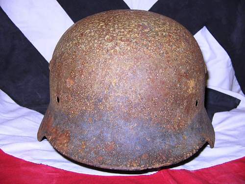 My German WWII relic helmet collection