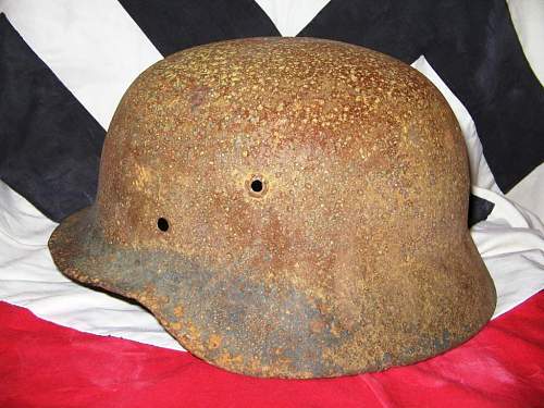 My German WWII relic helmet collection