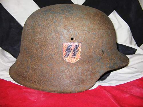 My German WWII relic helmet collection