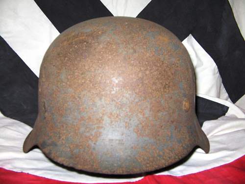 My German WWII relic helmet collection