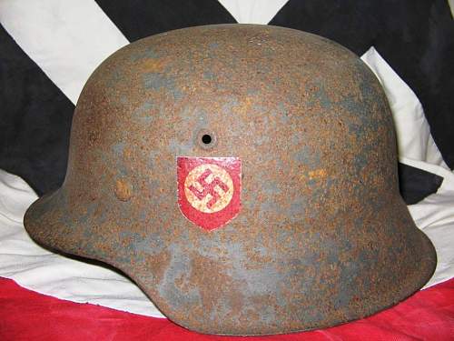 My German WWII relic helmet collection