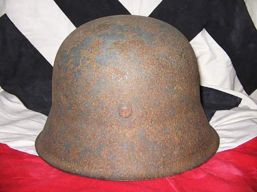 My German WWII relic helmet collection