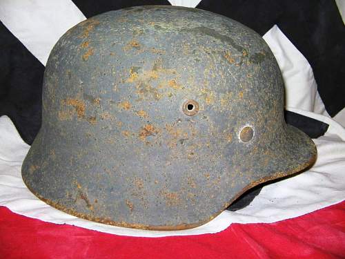 My German WWII relic helmet collection