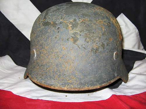 My German WWII relic helmet collection