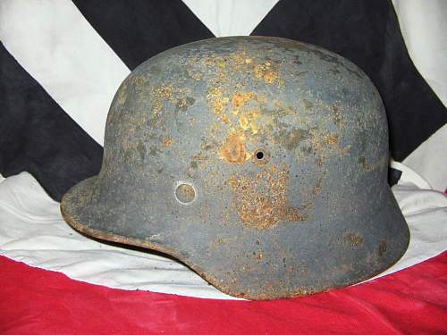 My German WWII relic helmet collection