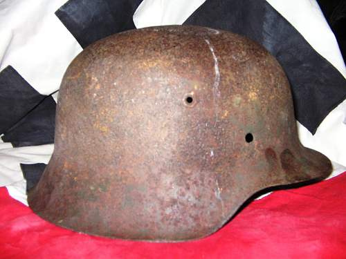 My German WWII relic helmet collection