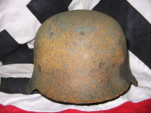 My German WWII relic helmet collection