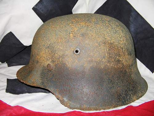 My German WWII relic helmet collection