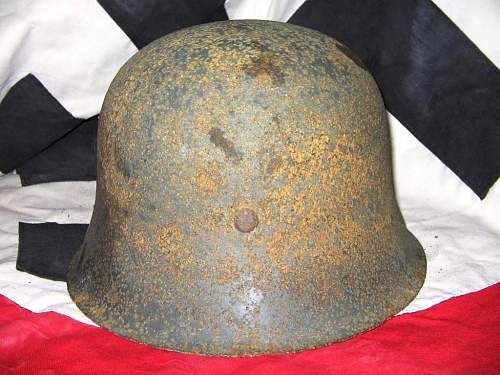 My German WWII relic helmet collection