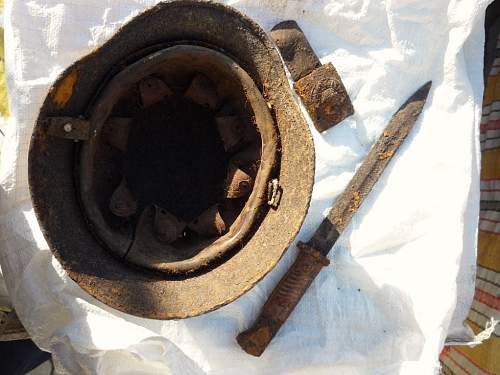 German helmet from Stalingrad