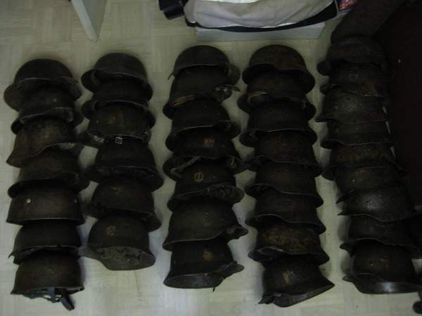 A few helmets