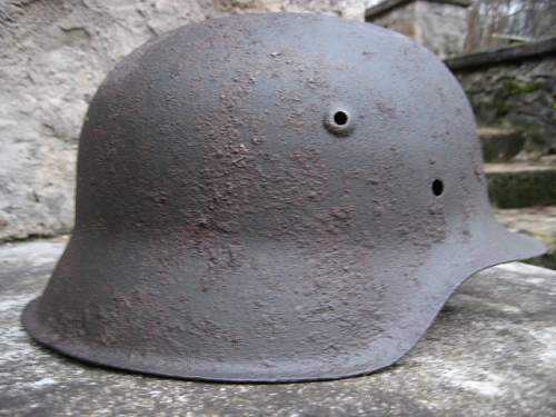 two M42 relic helmets from -NORDLAND's positions