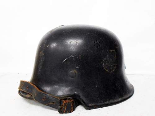 Another 1934 German Luftschutz fire police helmet