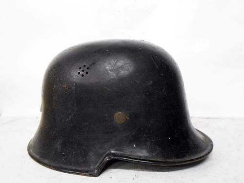 Another 1934 German Luftschutz fire police helmet