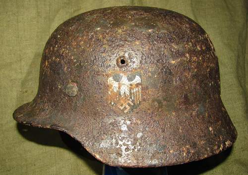 German helmet from Stalingrad