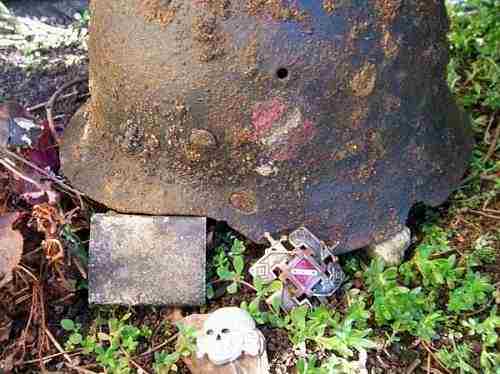 SS relic w lettland shield