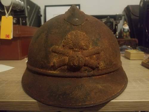 Rust Removal on a Camo Helmet