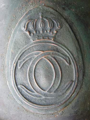 Romanian relic helmet with the copper cockade