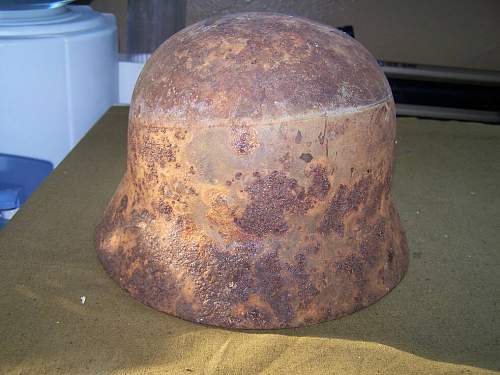 M35 helmet ground found and cleaned